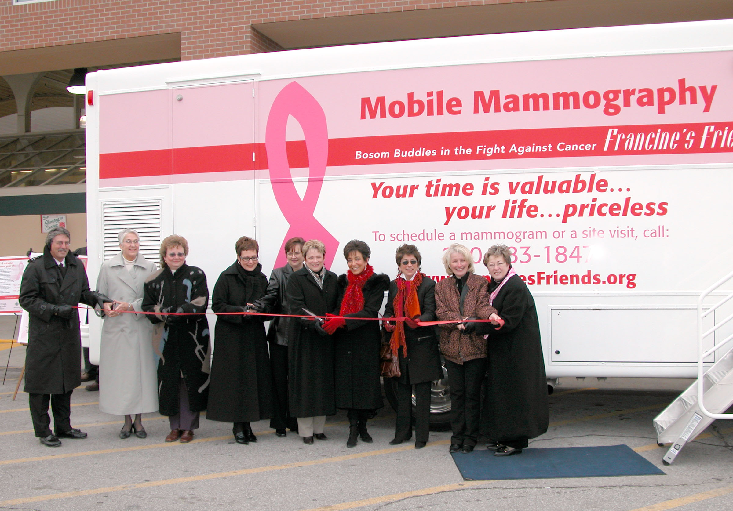 Francine's Friends Mobile Mammography Ribbon Cutting